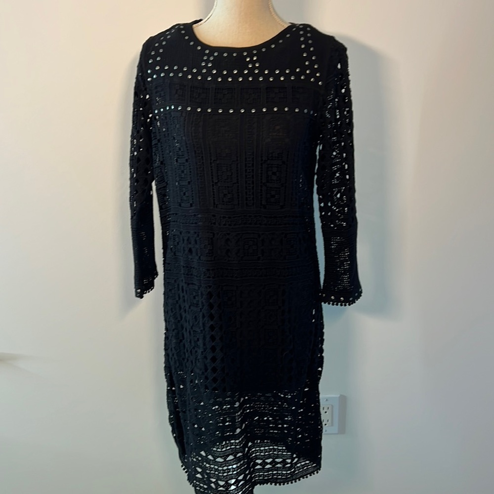 Nic + Zoe little black dress that falls just under the knee